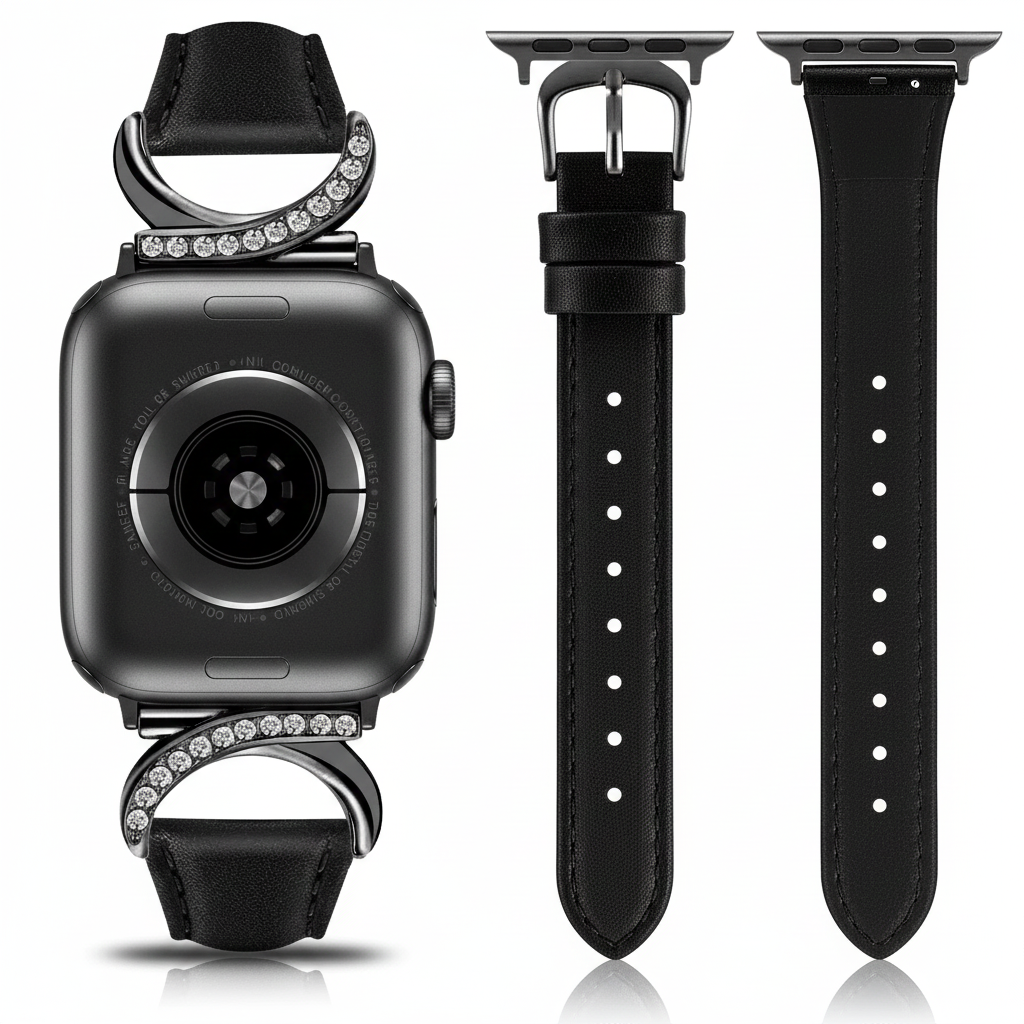 Apple Watch Leather + Metal Link Strap