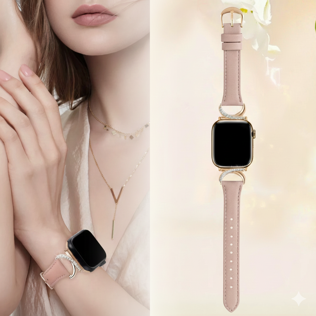 Apple Watch Leather + Metal Link Strap