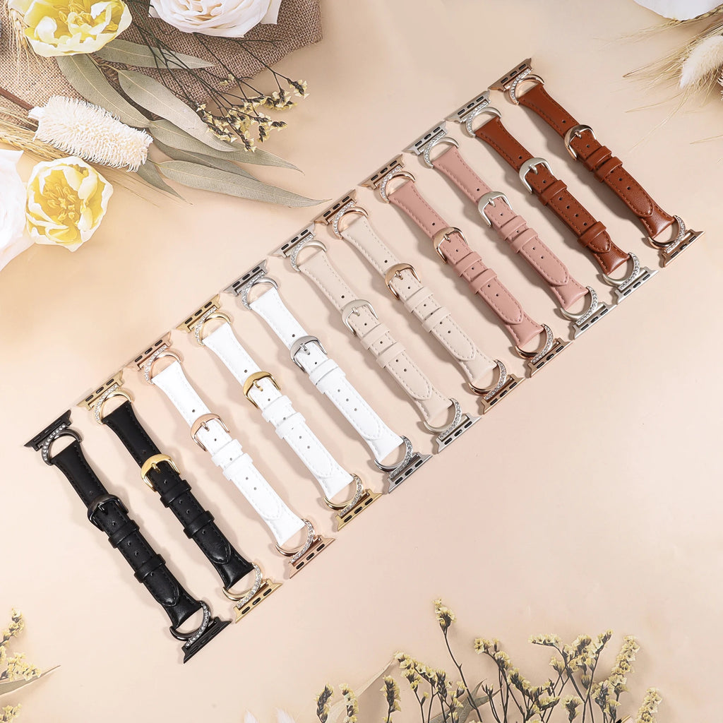 Apple Watch Leather + Metal Link Strap