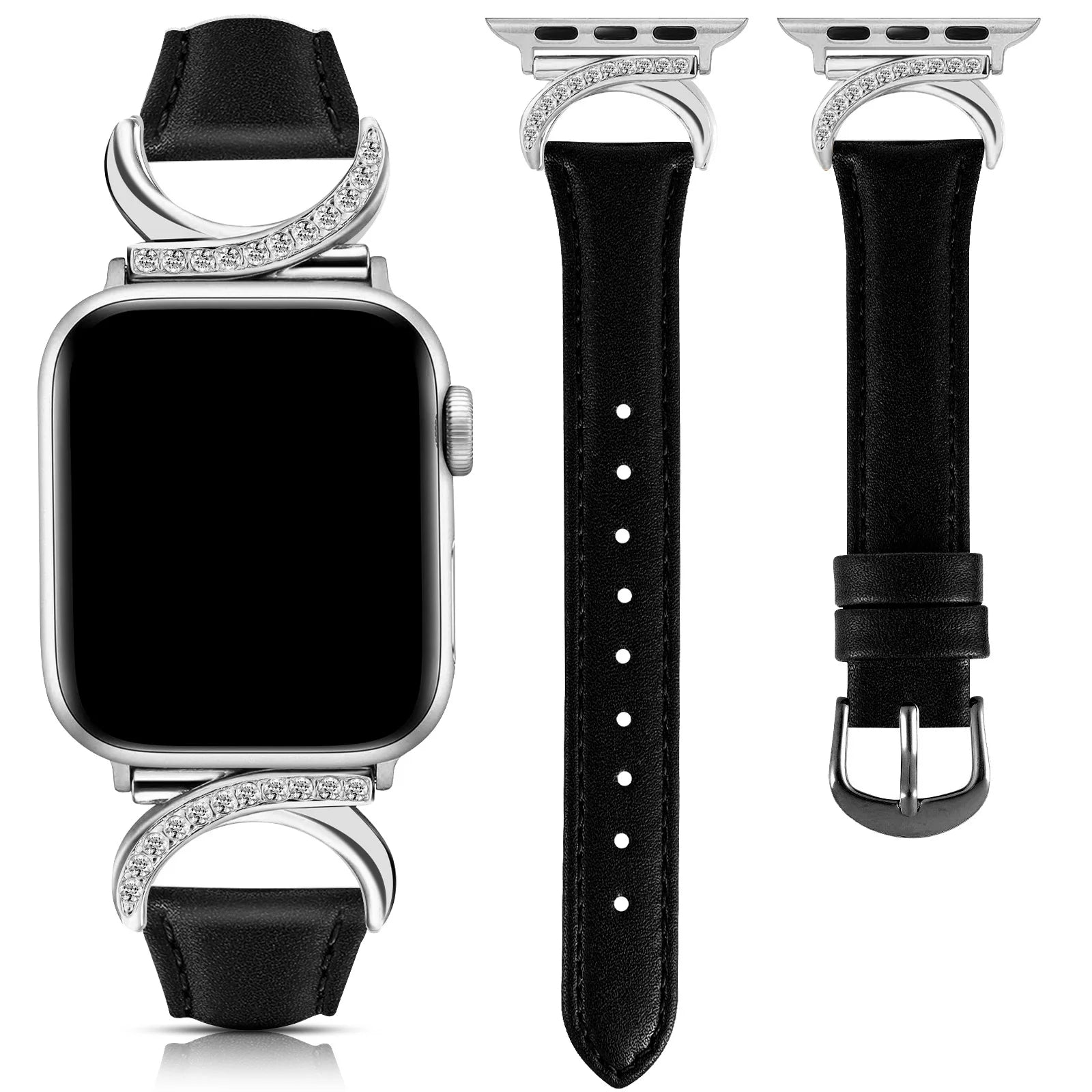 Apple Watch Leather + Metal Link Strap