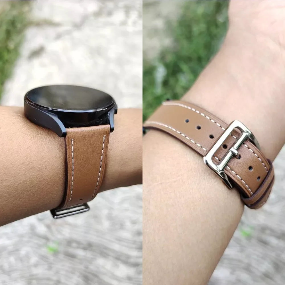 Classic Buckle Leather Strap for Galaxy Watch 8 Series