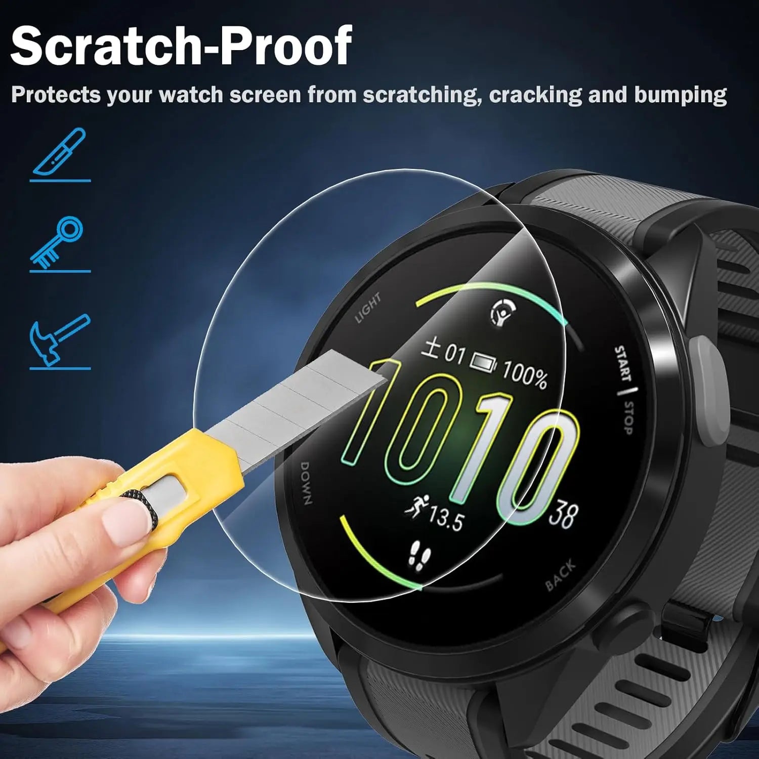 Tempered Glass Screen Protector for Garmin Fenix Series (5-Pack)