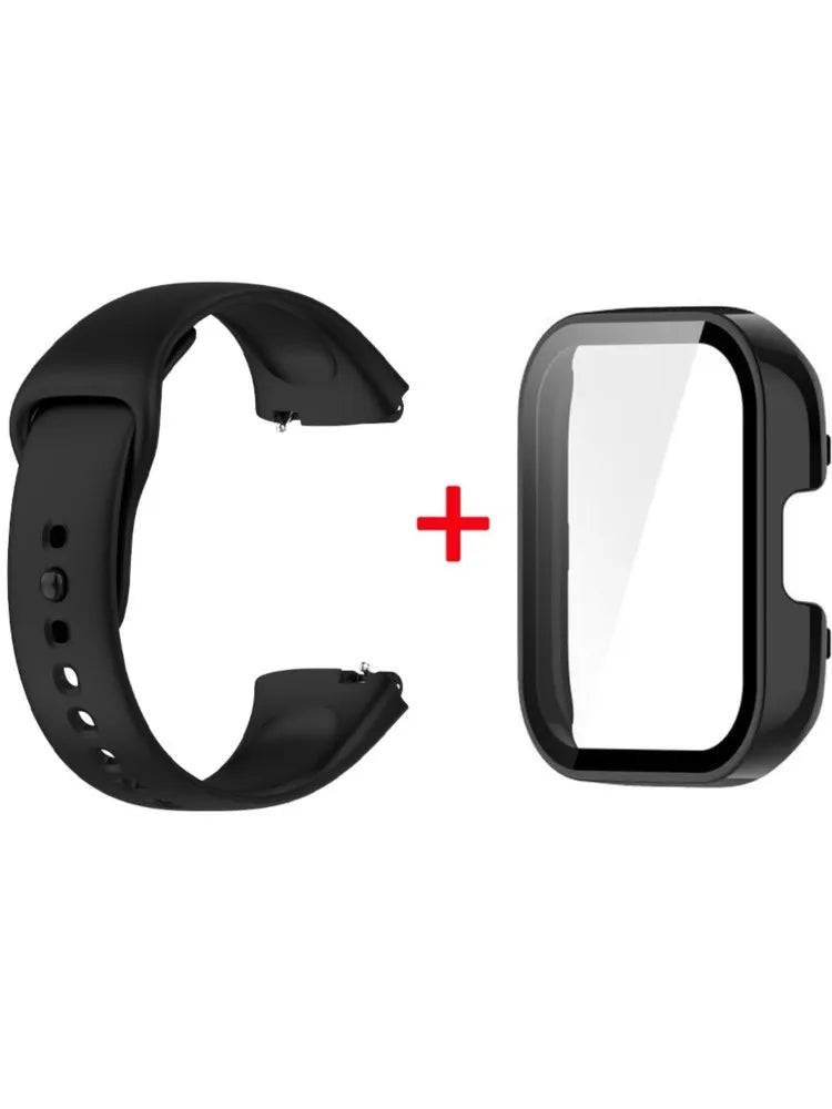 Silicone Strap + Protective Case for Redmi Watch 3 / Lite / Active