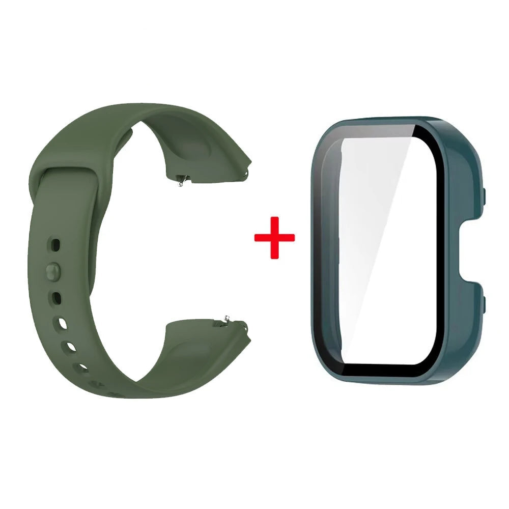 Silicone Strap + Protective Case for Redmi Watch 3 / Lite / Active