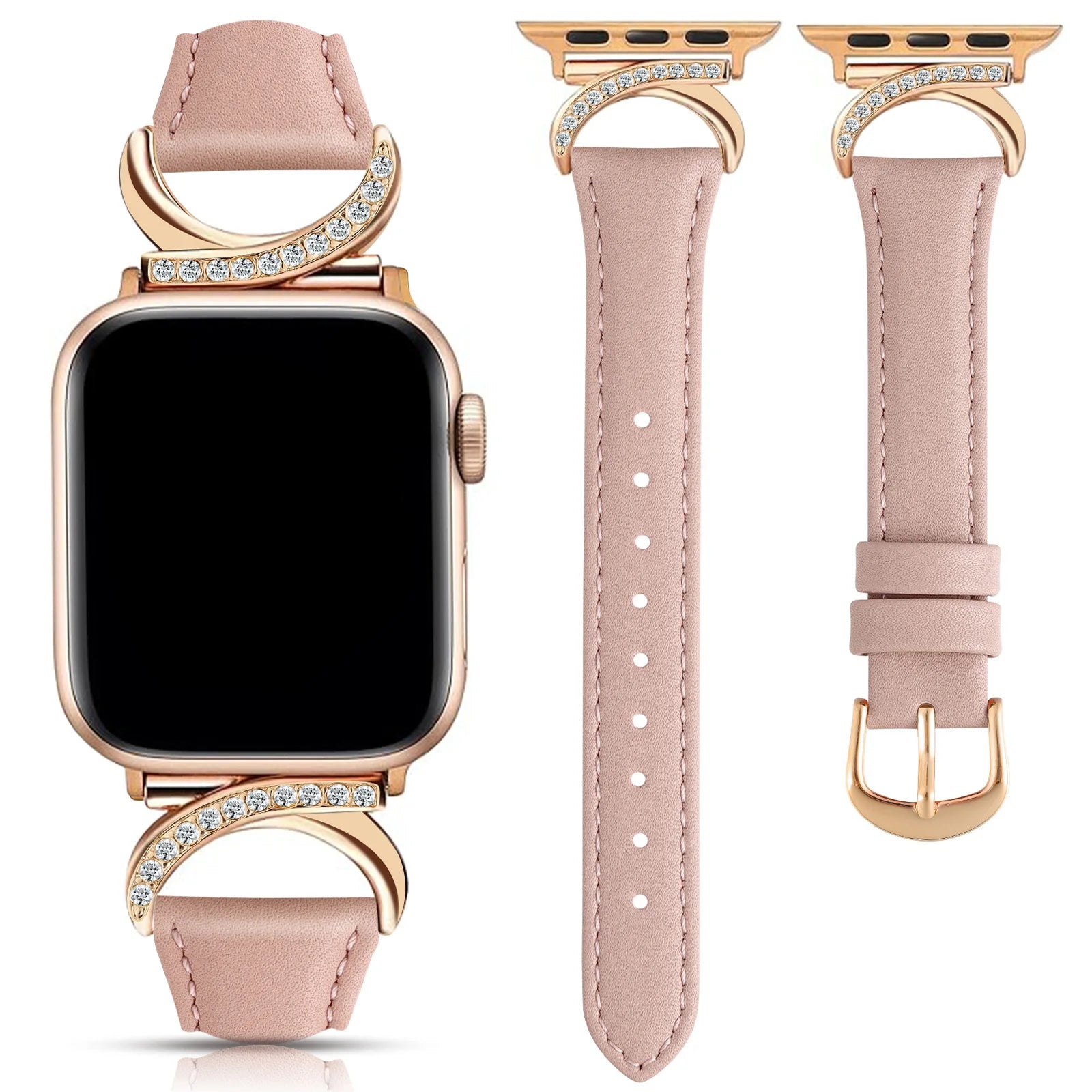 Apple Watch Leather + Metal Link Strap