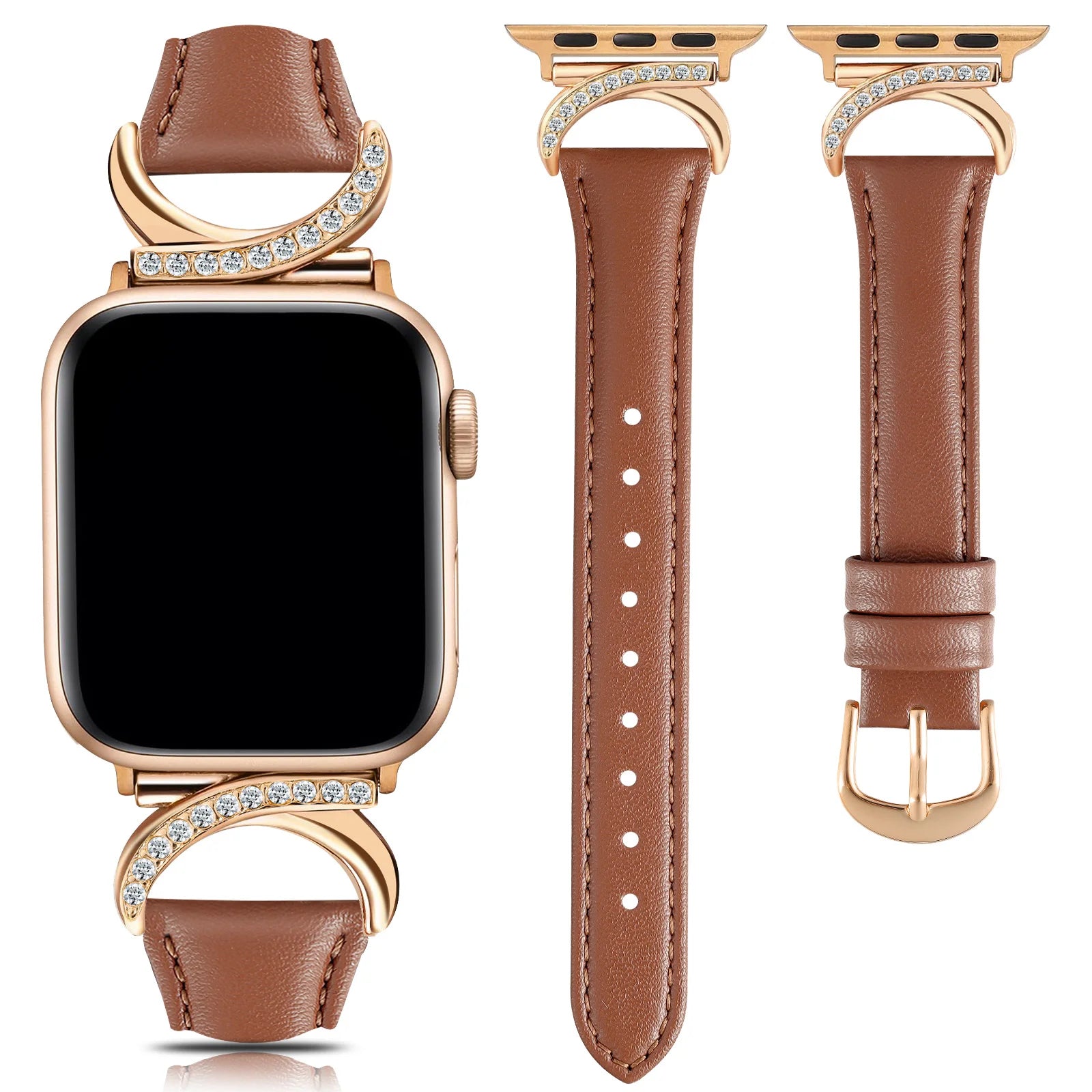 Apple Watch Leather + Metal Link Strap