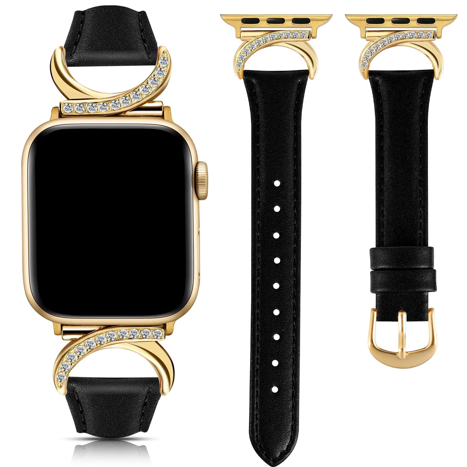 Apple Watch Leather + Metal Link Strap