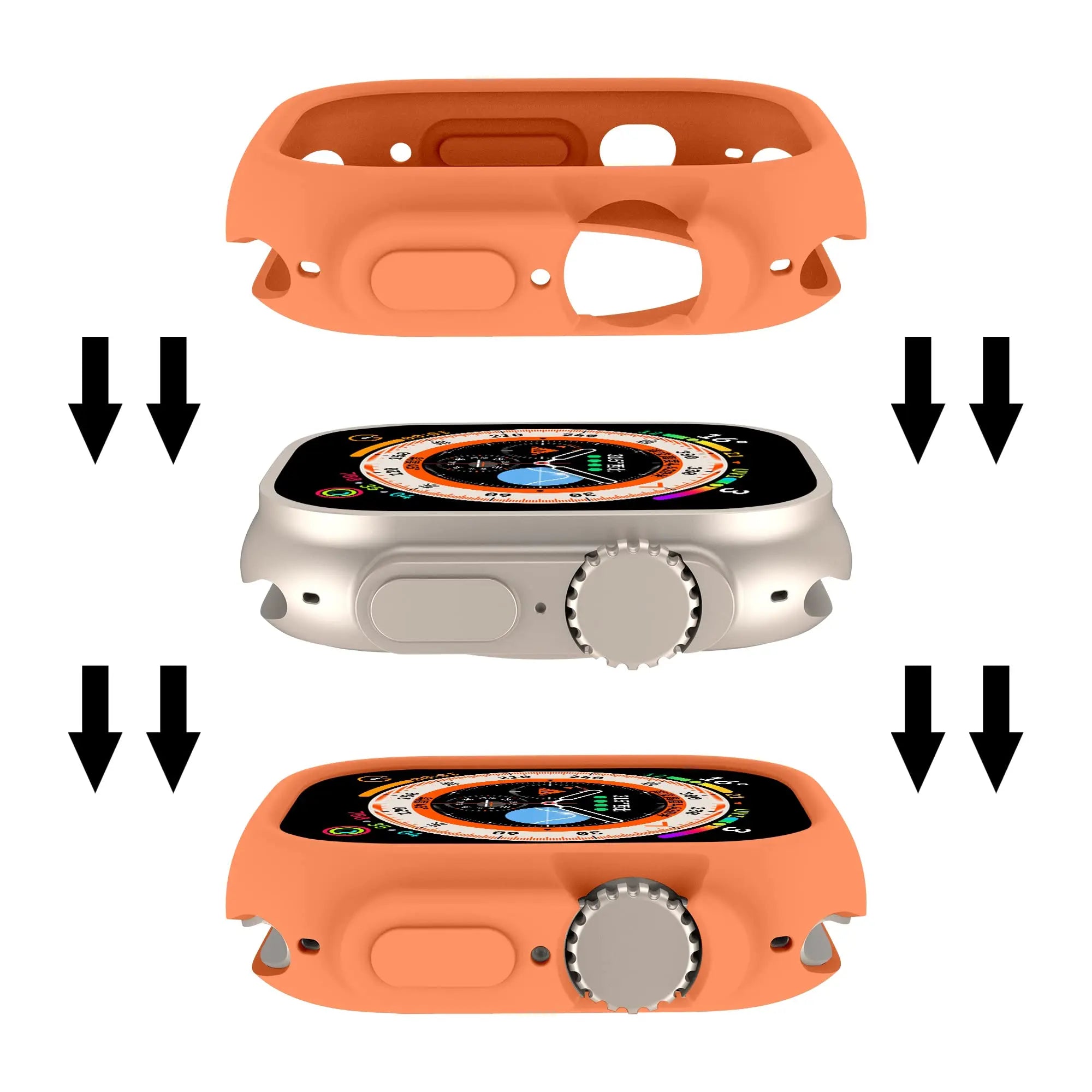 Soft Silicone Protective Case for Apple Watch Ultra (1/2/3)