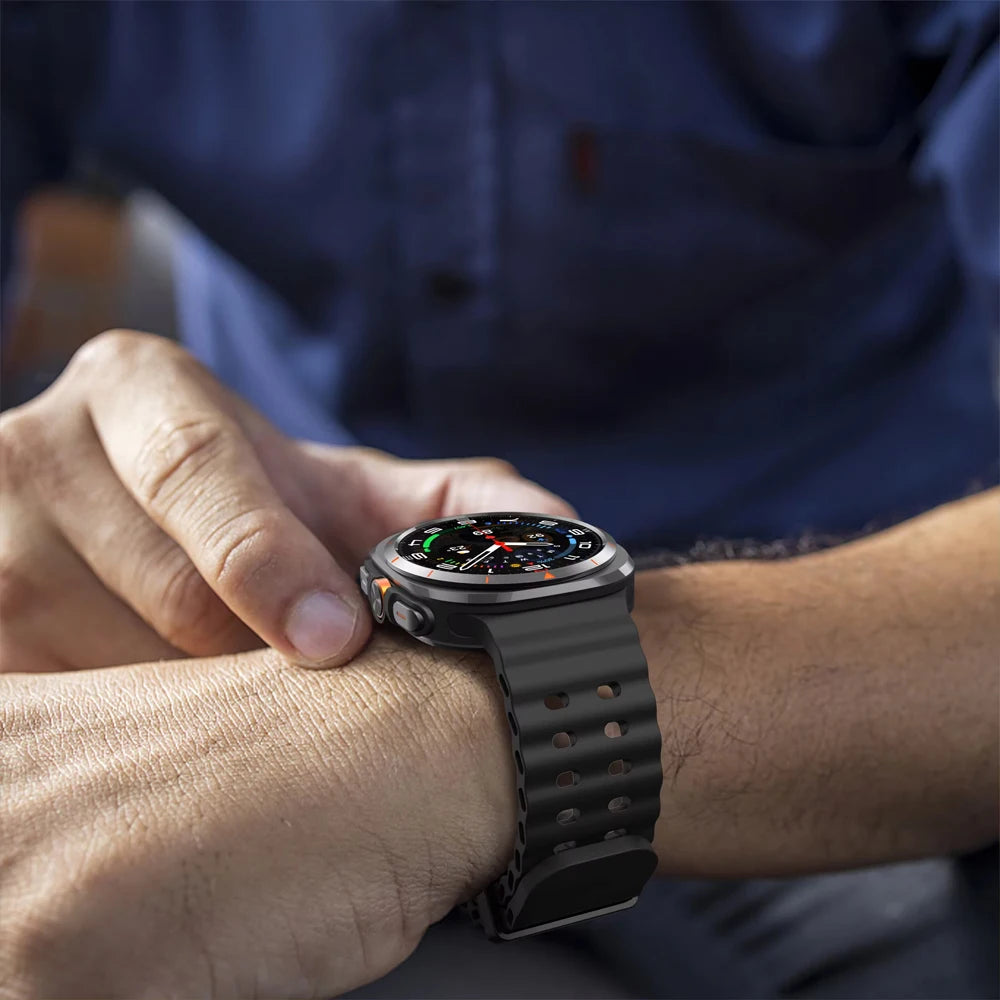 Marine Sport Silicone Strap for Samsung Galaxy Watch Ultra