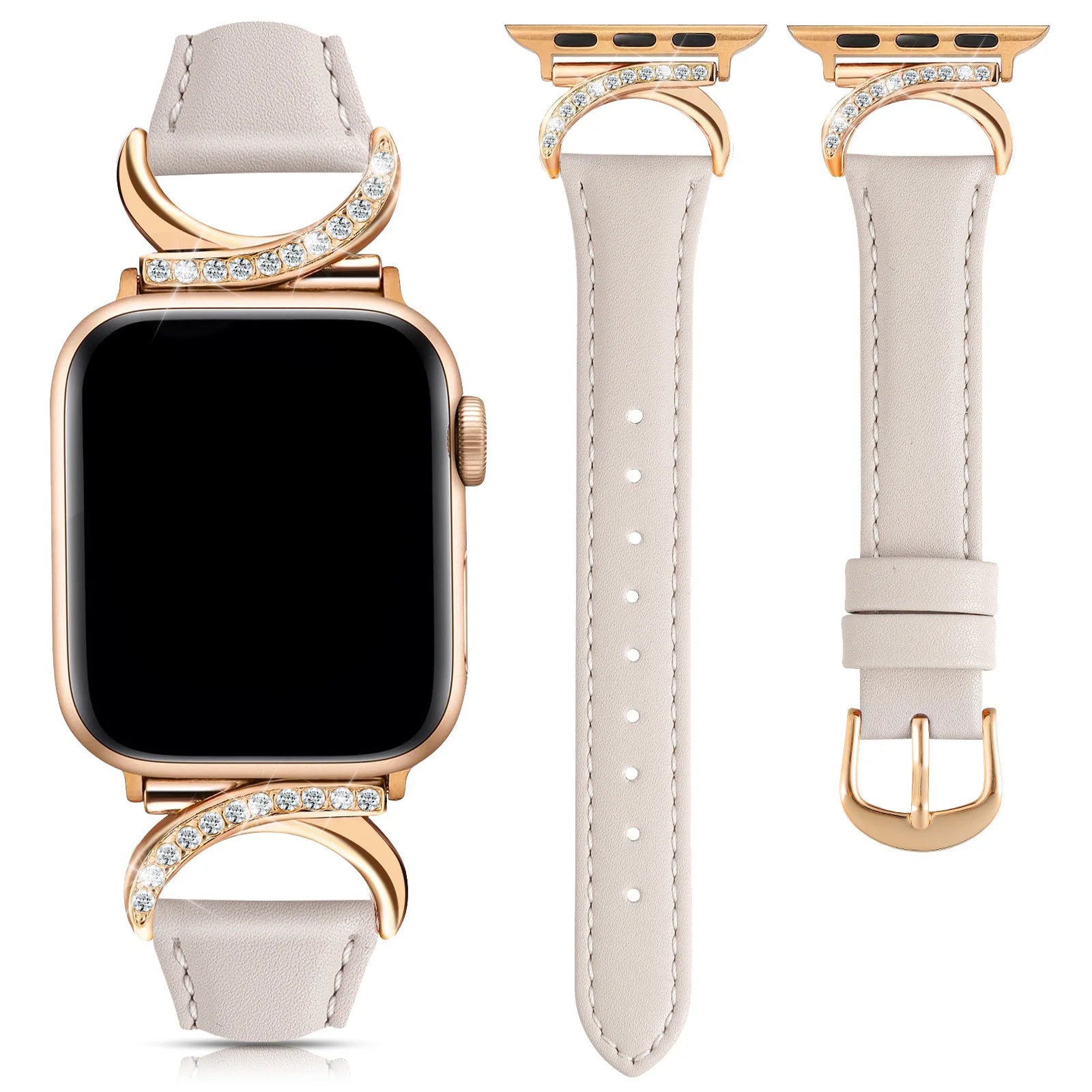 Apple Watch Leather + Metal Link Strap