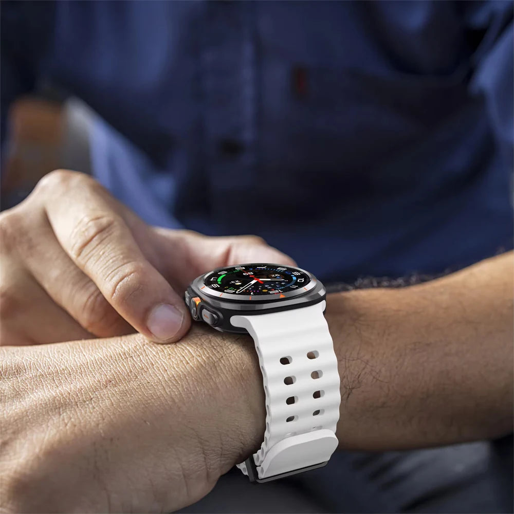 Marine Sport Silicone Strap for Samsung Galaxy Watch Ultra