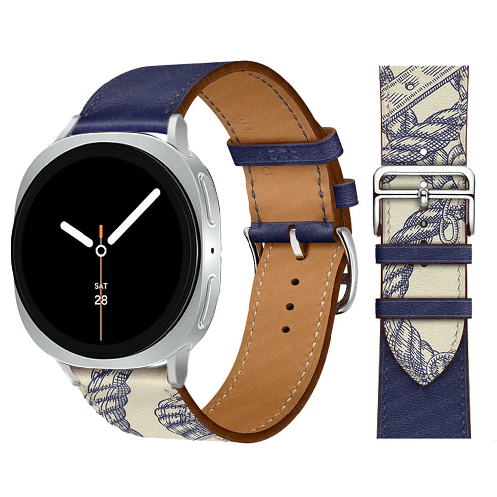 Classic Buckle Leather Strap for Galaxy Watch 8 Series