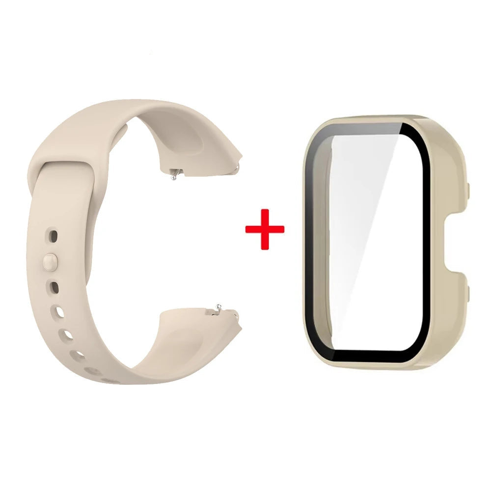 Silicone Strap + Protective Case for Redmi Watch 3 / Lite / Active