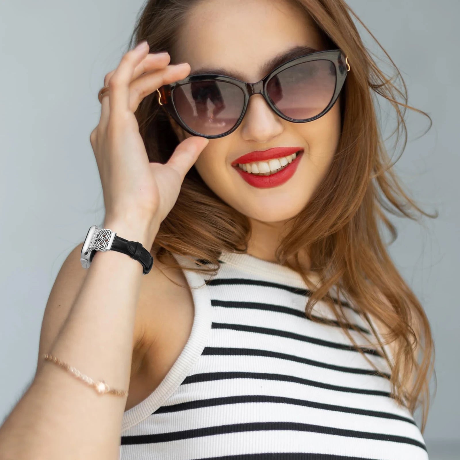 Apple Watch Leather Swirl Strap