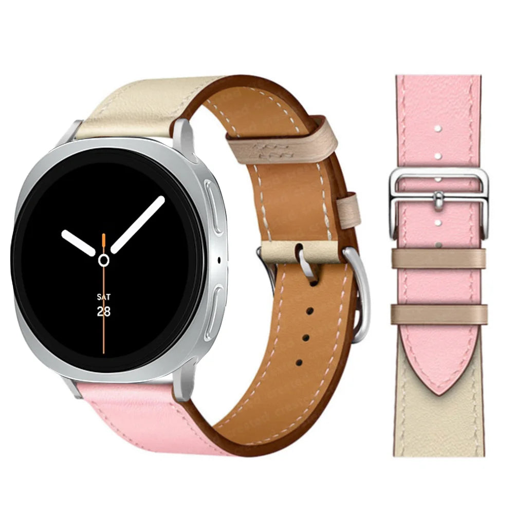 Classic Buckle Leather Strap for Galaxy Watch 8 Series