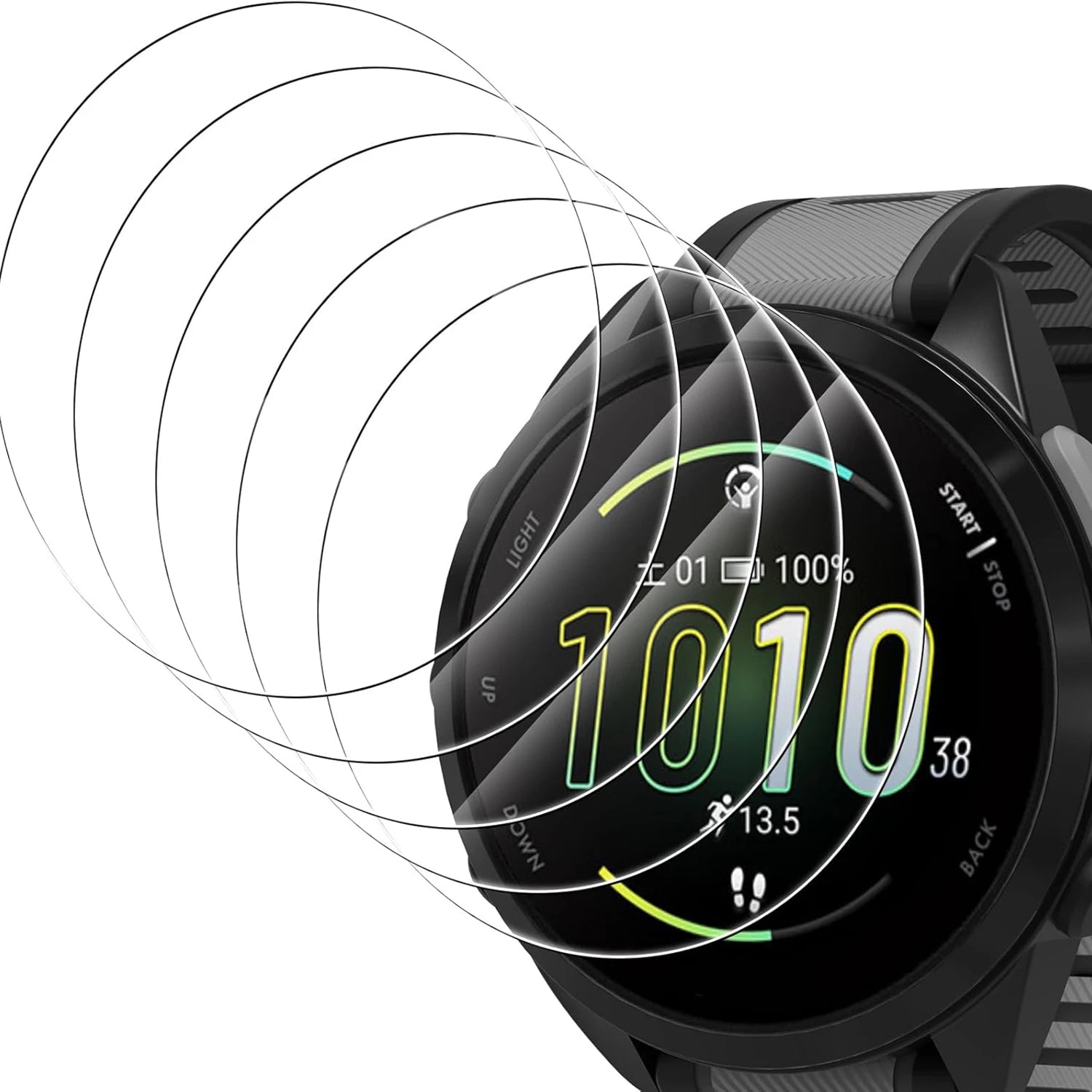 Tempered Glass Screen Protector for Garmin Fenix Series (5-Pack)