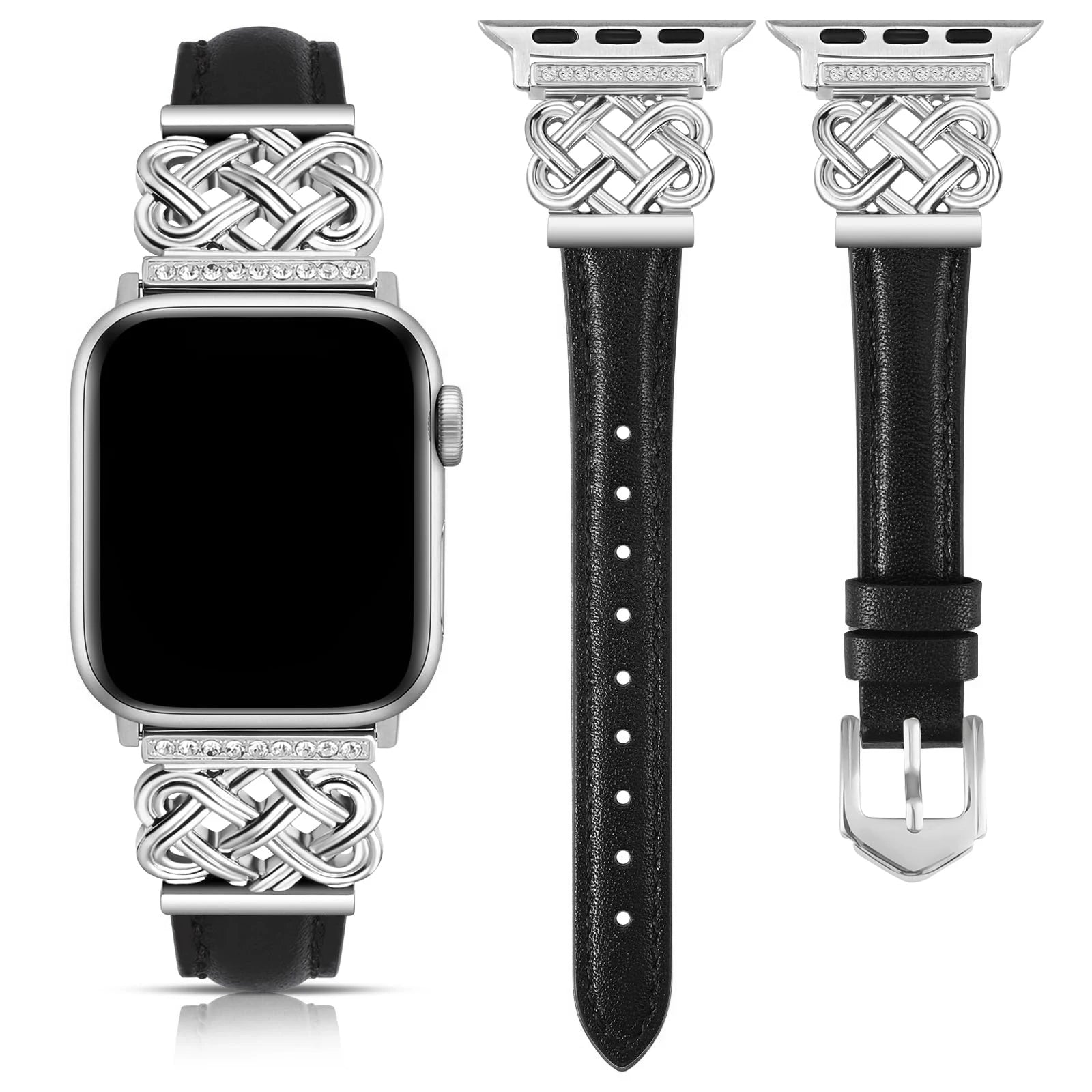 Apple Watch Leather Swirl Strap