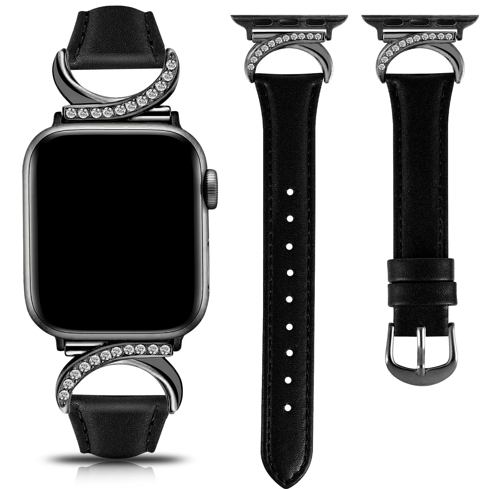 Apple Watch Leather + Metal Link Strap